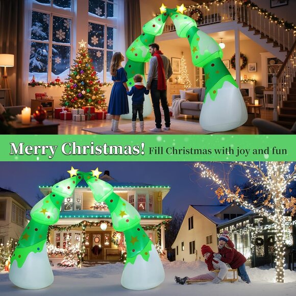 ⚡8.2FT Christmas Inflatables with Built-in LED Light Yard Outdoor Decorations - Picture 6 of 13